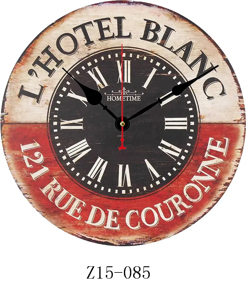 Ретро лучшие продажи деревянные бесшумные настенные часы 12 дюймов круглые Настенные часы