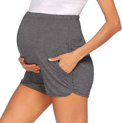 F11417A Maternity Wear For Summer Panties Pregnant Wholesale High Waist Maternity Shorts