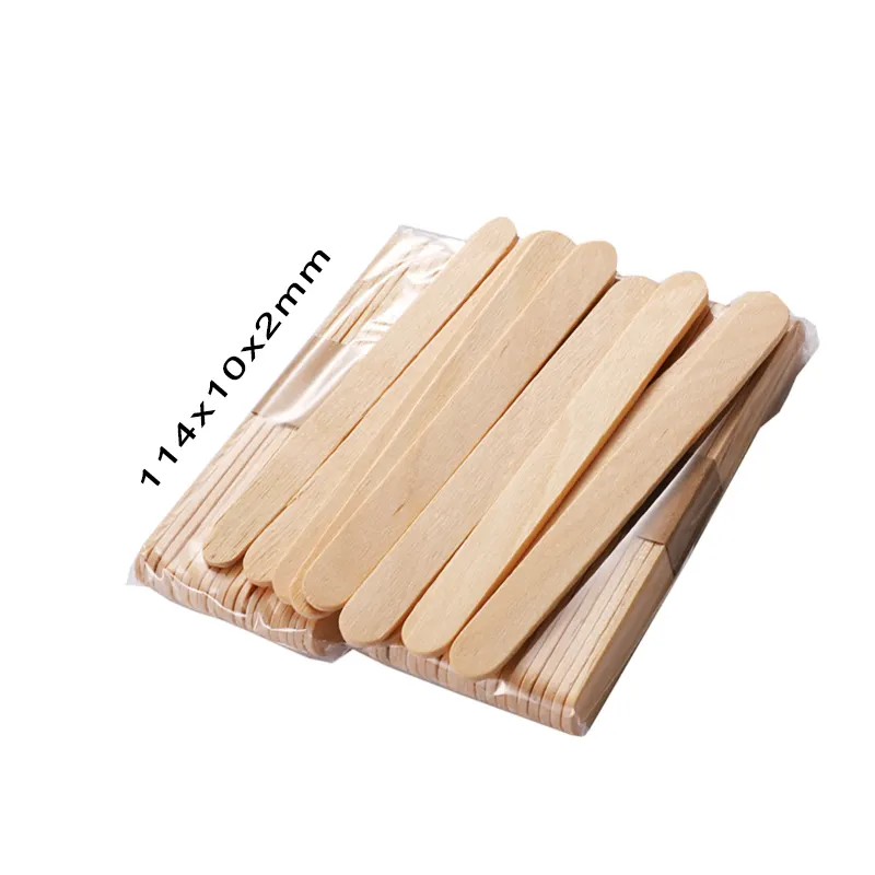 Биоразлагаемые прямоугольные одноразовые деревянные палочки для мороженого для поделок из натурального дерева