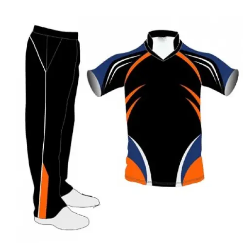 Full sublimation print breathable polyester cricket uniform team cricket training shirt