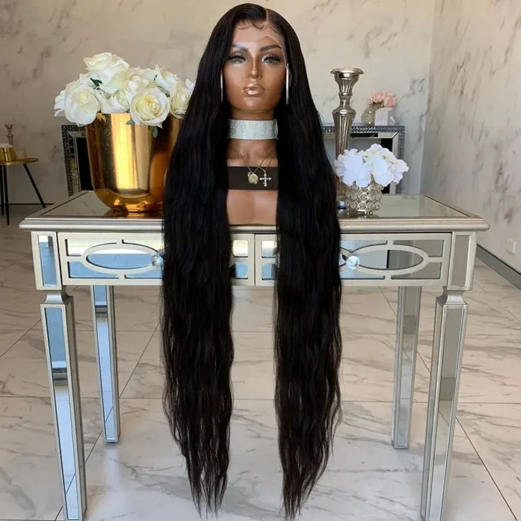 Long Wave Natural Color Wig 40-60inch Virgin Remy Brazilian Human Hair Lace Front Wig