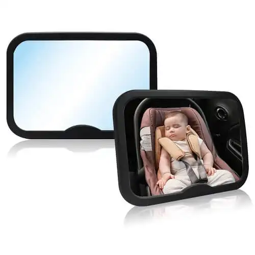 360 градусов вращения прямоугольник Универсальный ABS Акриловые Детские младенческие заднего сиденья зеркало для автокресла