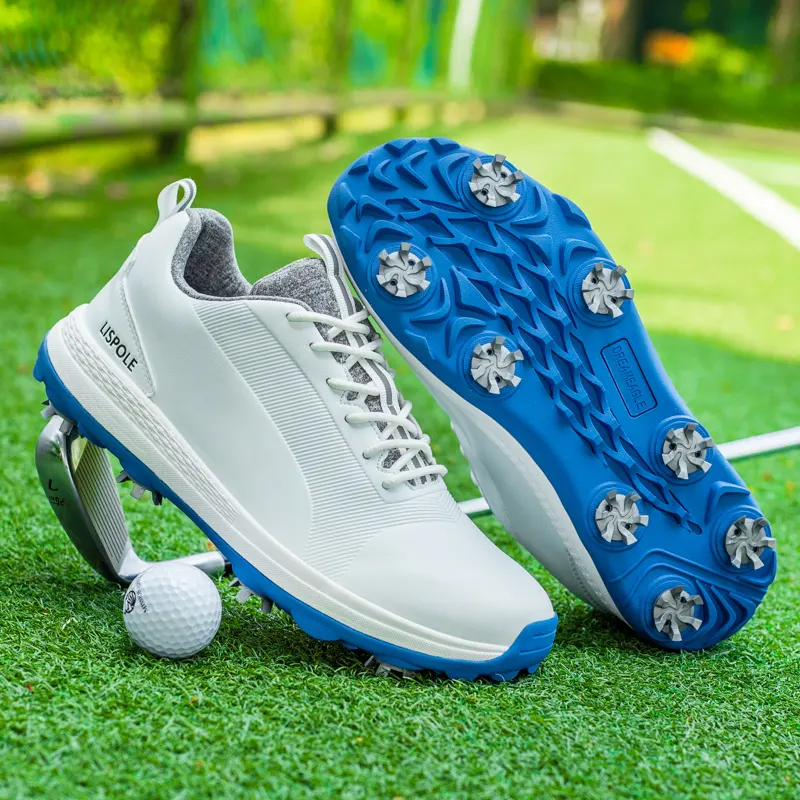 Изготовленная на заказ обувь для гольфа производитель кожаная Резиновая подошва мужская обувь для гольфа
