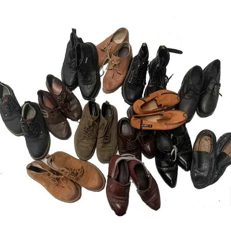 wholesale Used Shoes in Bales Used Men Leather Shoes Mixed leather Boots Second Hand Shoes Ukay bale