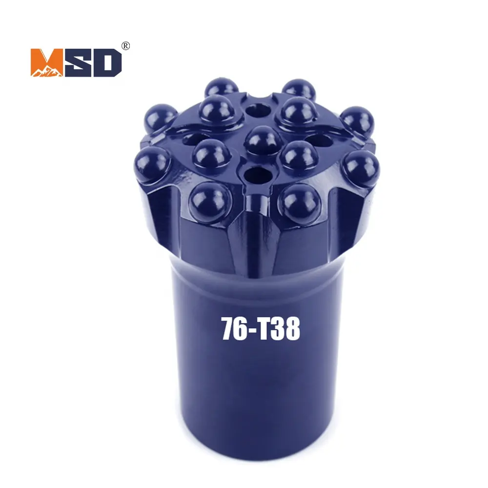 D76mm T38 Threaded Button Bit For Mining Exploration