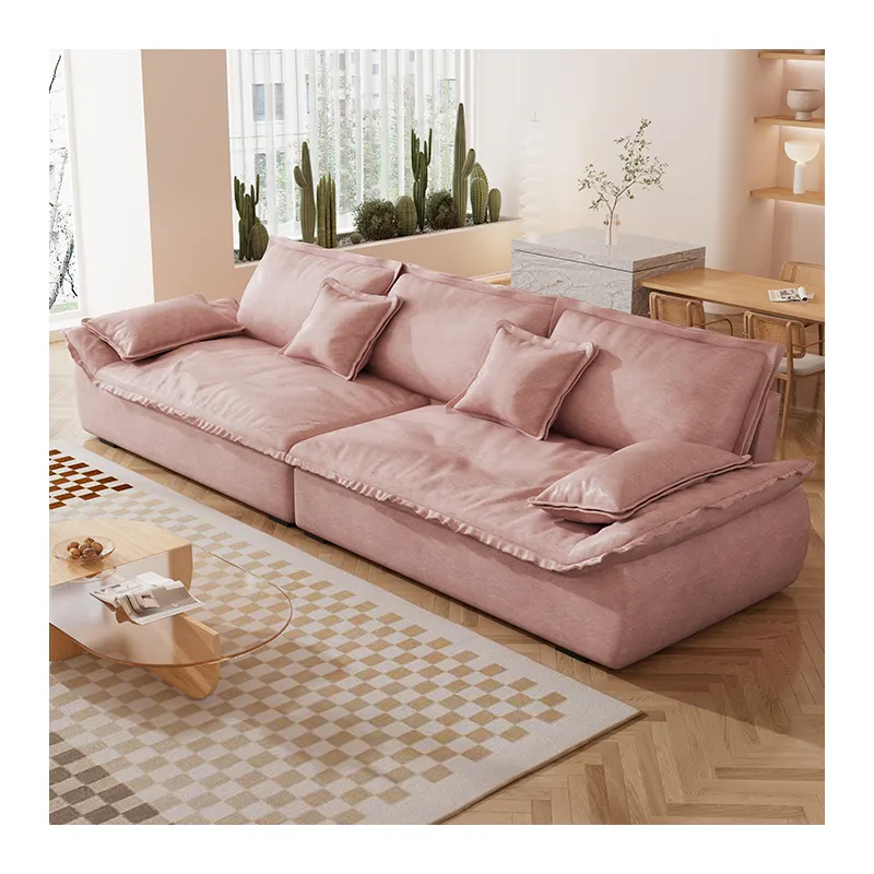 Высококачественная итальянская современная технология тканевый диван для гостиной небольшая квартира современный простой трехсветный роскошный парусный диван