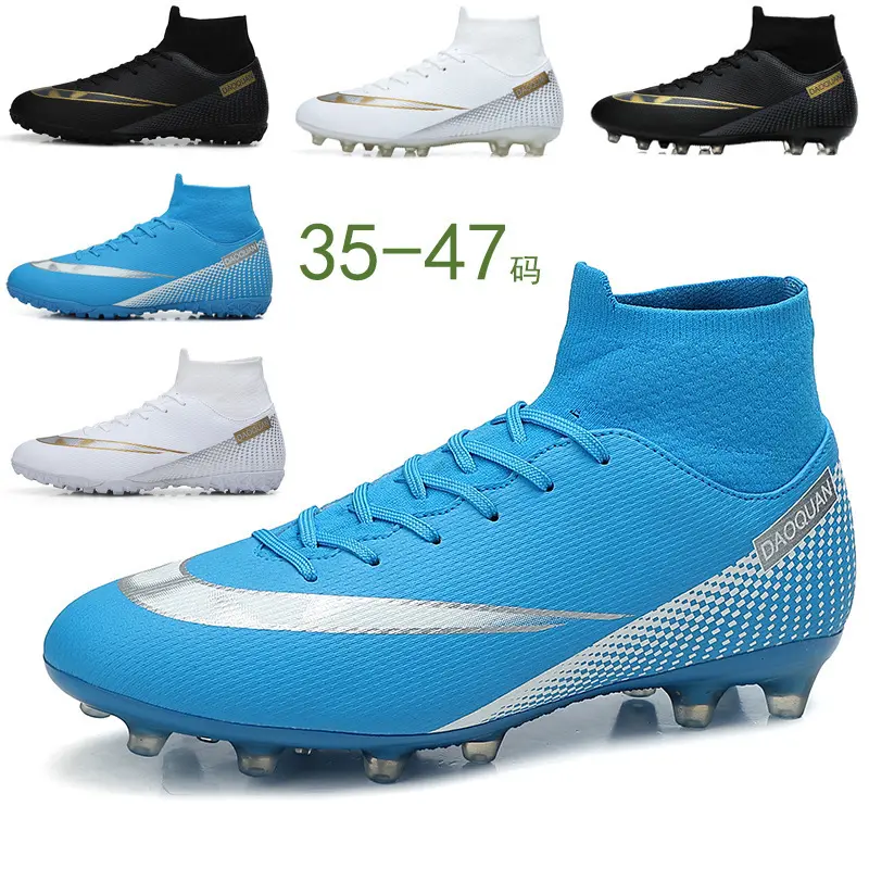 Hot Sale wholesale spiked track Best Football running rugby jogging sports Soccer high shoes