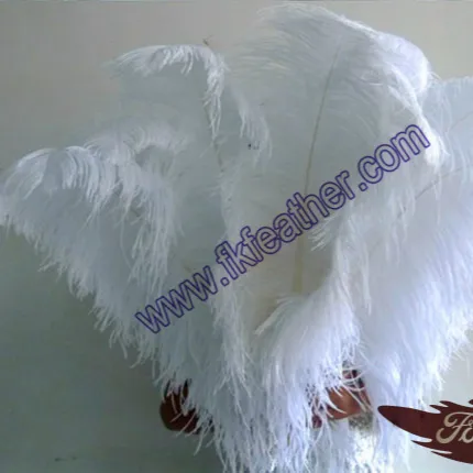 Оптовая продажа, искусственное Большое белое страусиное перо 28-30 дюймов