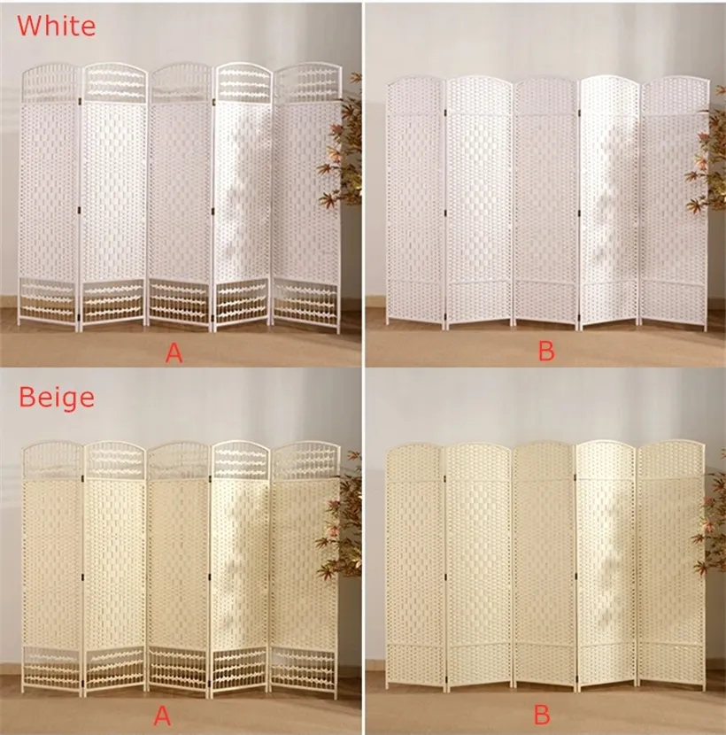 paper rope woven hand made room dividers partitions screen 3/4/5/6 panel cheap price