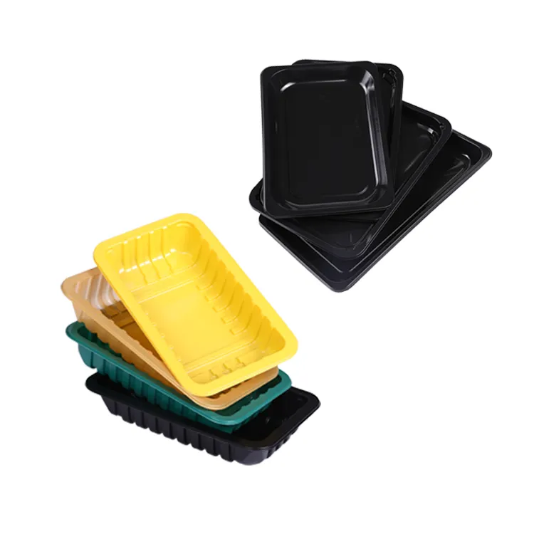 modified atmosphere packaging pp transparent tray for poultry thick plastic sealable food tray