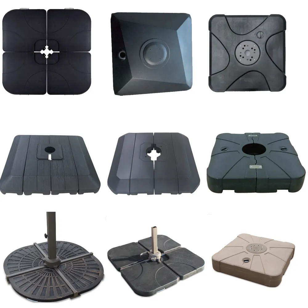 Hot sales outdoor umbrella parts Plastic/iron/marble super heavy parasol base