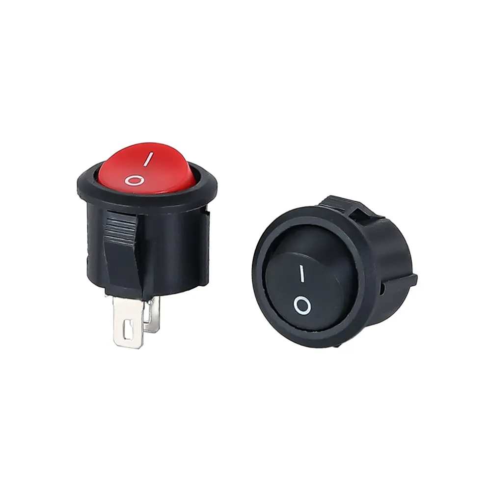 wenzhou manufacturers KCD1 copper iron silver contact waterproof illuminated rocker switch round