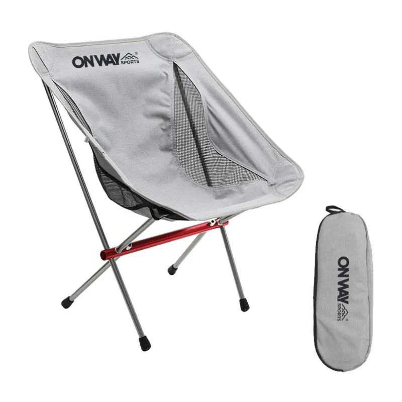 Camping Chair OnwaySports Portable Foldable Outdoor Folding Moon Camping Chair Aluminum