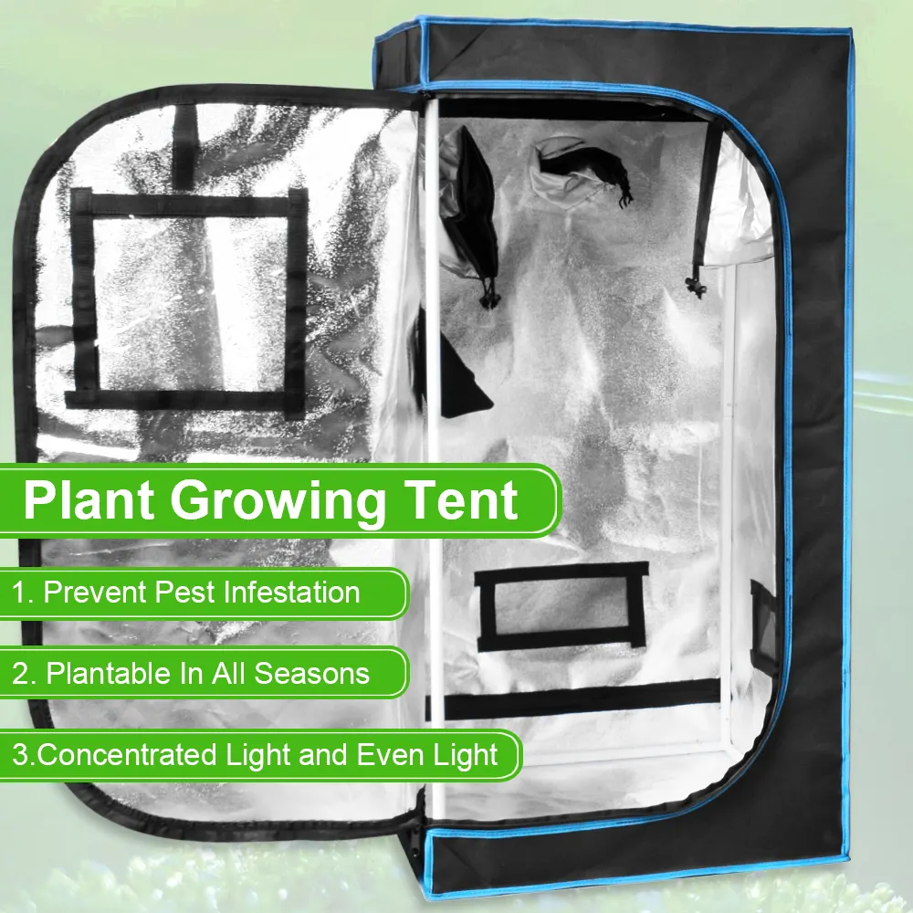 24" x 24" x 48" Indoor Plant Grow Tent Complete Kit, Hydroponics Tent System with 4" Inline Fan + Carbon Filter + Ducting Combos