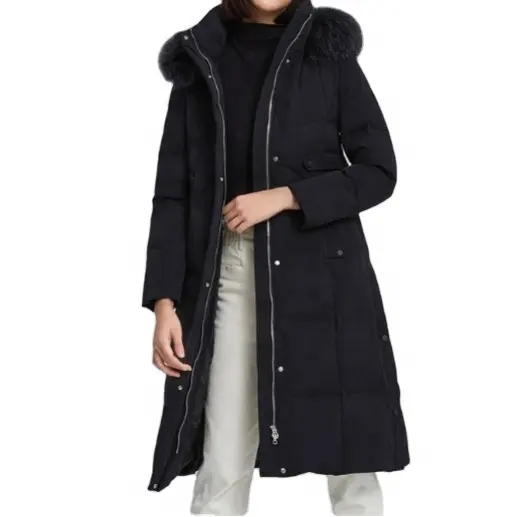 Зимние модные парки женские длинные пуховики на заказ пальто гусиный пуховик для женщин одежда