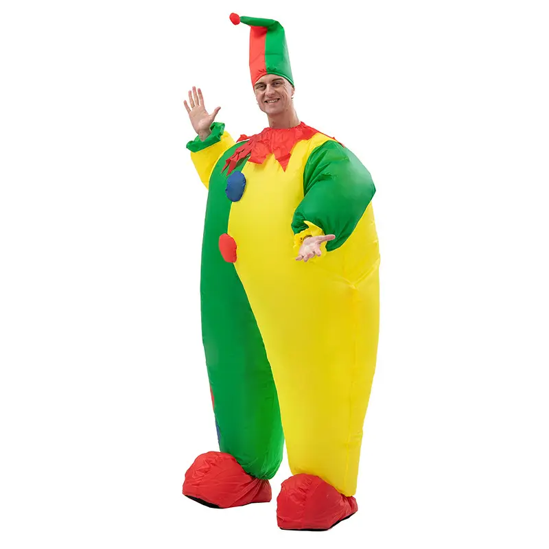 xmhs Halloween Christmas Adult Inflatable Clown Costume Funny Party School Company Costume Props inflatable costume christmas