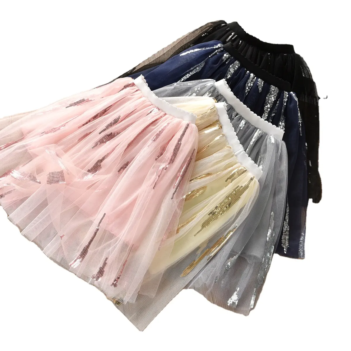 Детские блестящие юбки RTS для девочек, фатиновая юбка, юбка-пачка
