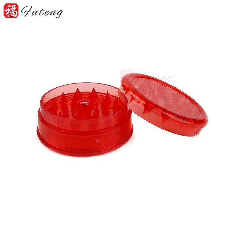 YIWU Futeng Wholesale 60mm 3 layers Plastic grinder Pollen Grinder Custom Herb tobacco grinder