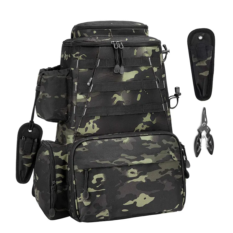 JH-Textile Custom High Quality 840D Tpu Coating Jig Fulljion Multi-Function Fishing Bag Equipments Waterproof Backpack