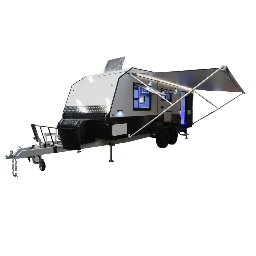 WCA022 Home Motorhome RV Mobile Home Caravan Awning Tent Folding Caravans Large Living Space Camping Rv