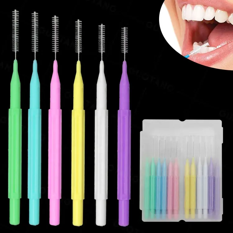 Wholesale Bulk Portable Reusable Toothbrush Toothpick Dental Interdental Brush For Teeth Cleaning