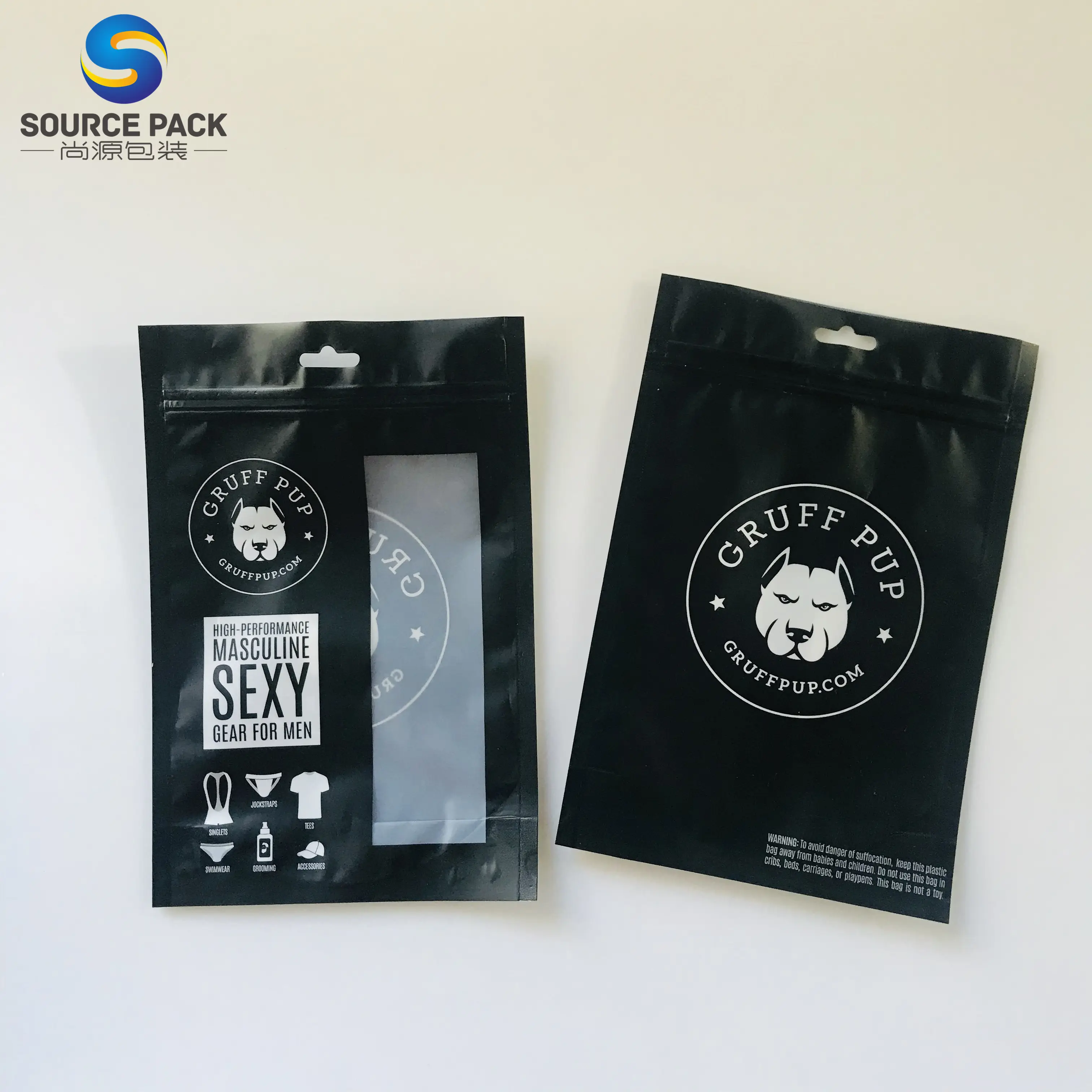 Resealable Luxury Garment Cloth Bags With Custom Printed Logo