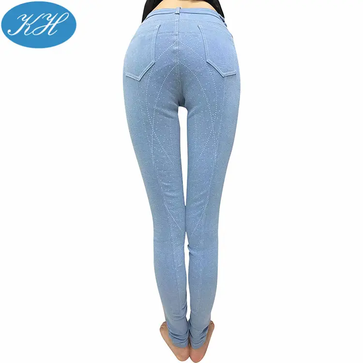 Breeches Customized Light Blue New Design Tights Denim Equestrian Jodhpur Breeches For Riding Horse