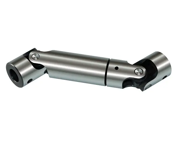 Precision extendable universal joint cross shaft coupling for truck