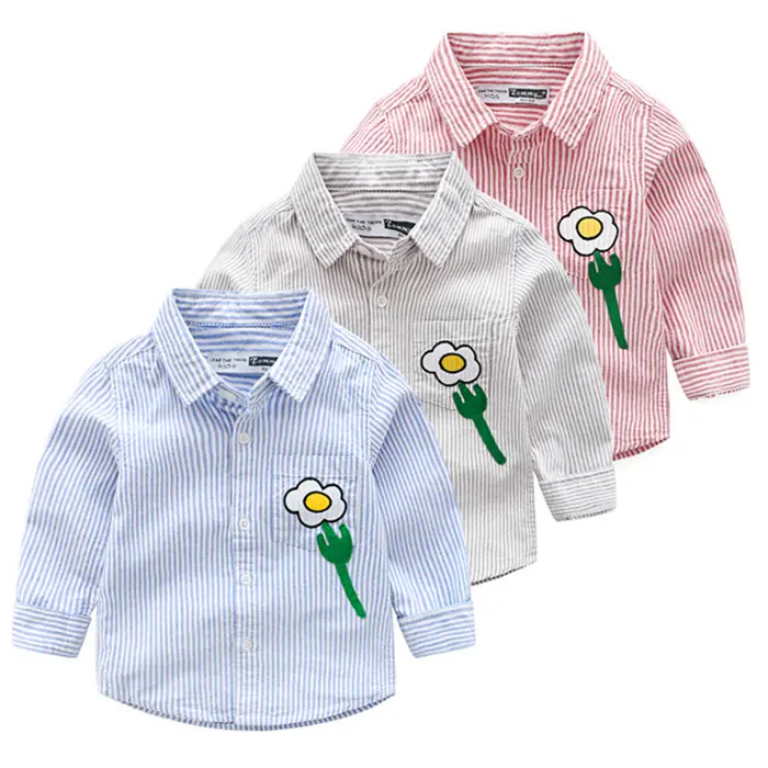 Online Wholesale Shop For Kids Boys Fancy Flower Stripe Shirt Bulk Buy From China