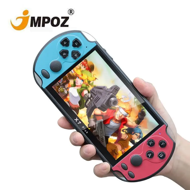 Portable Full Color 5.1 Inch HD Screen 8G Handheld Mp5 Music Video Game Controller Player Retro consola x7 plus game console