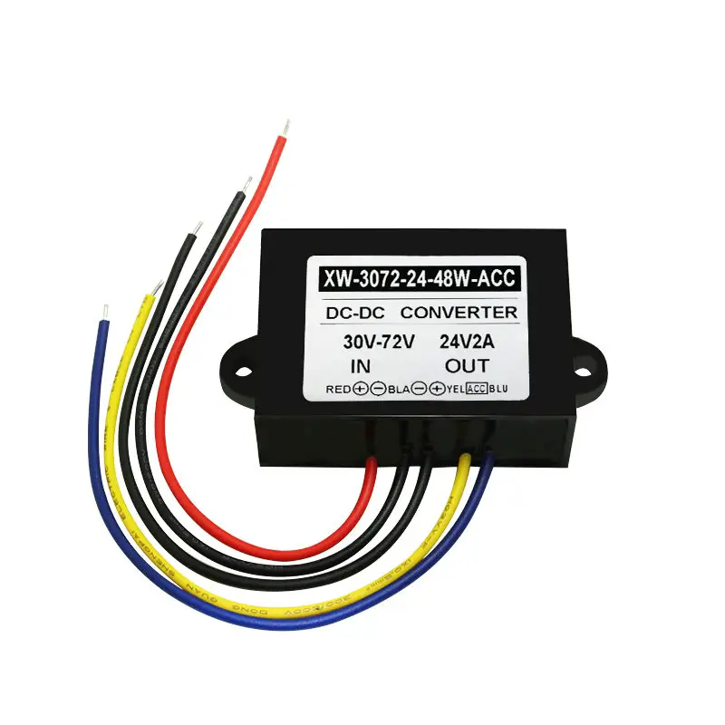 dc to dc voltage converter 30-72v 36v 48v 60v to 24v dc voltage reducer 1A 1.5A 2A buck converter with ACC controller