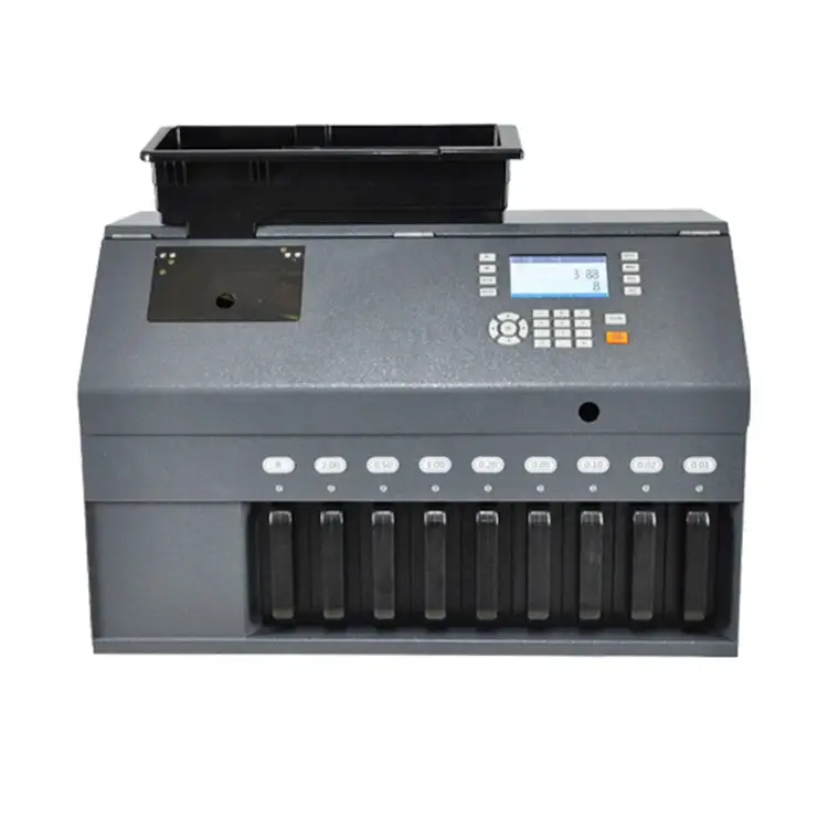 Filter Counterfeit Currency Coin Sorter With 8 Sorting Channels