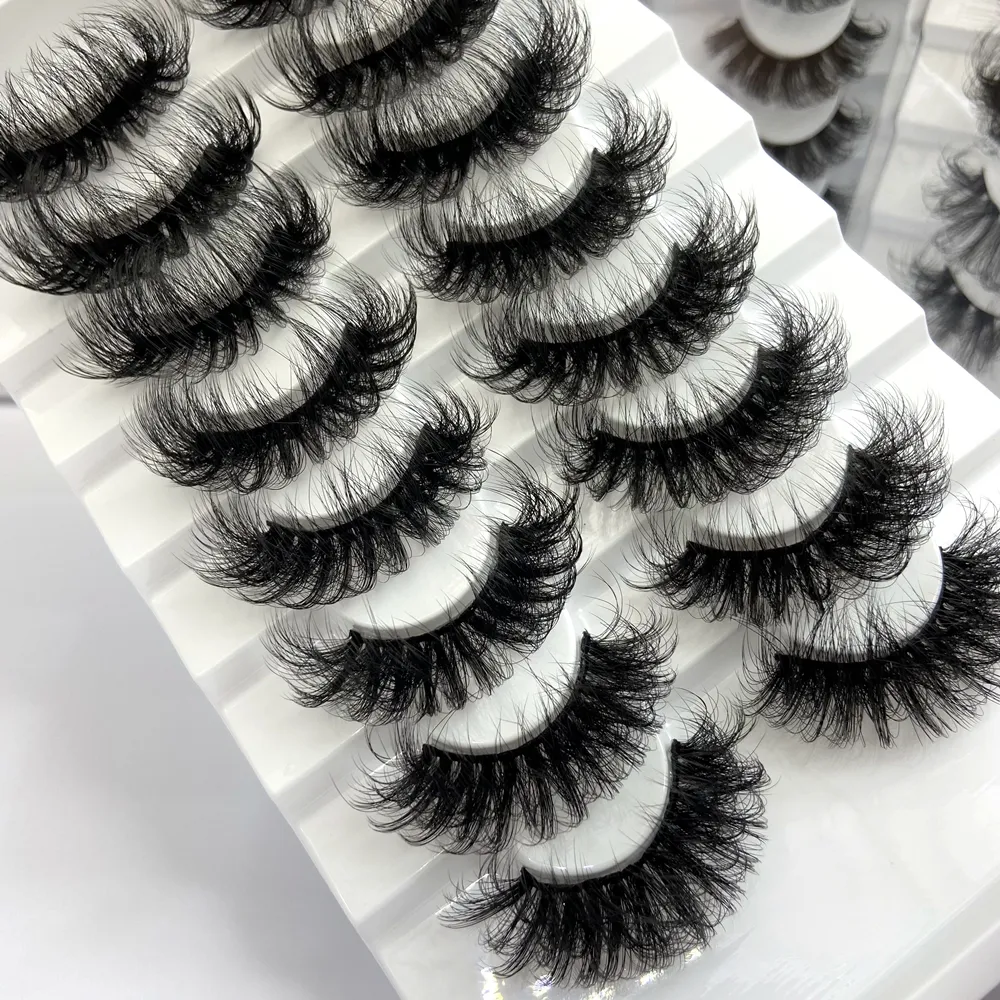 Dramatic 8 Pairs Lashes Wispy Fluffy 18mm 20mm 25mm 3d Faux Mink False Eyelashes