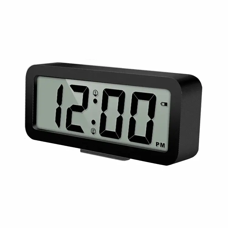 2 inch big size LCD digital calendar nature sound musical alarm clock