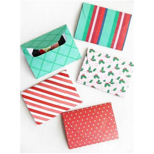 Paper Card Holder Customized DIY Christmas Paper Holders / Sleeves For Gift Card