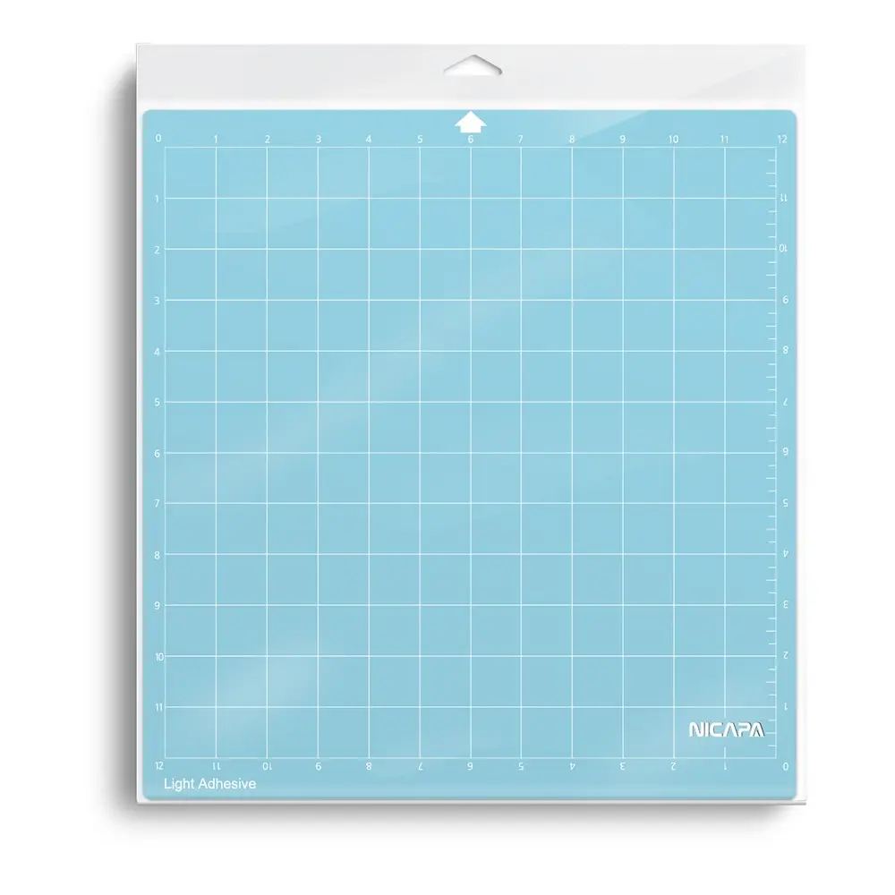 Nicapa Light Grip Sticky Non-Slip Blue Cutting Mat for Silhouette Cameo 4/3/2/1 Accessories Cutting Mats 12x12 Inch