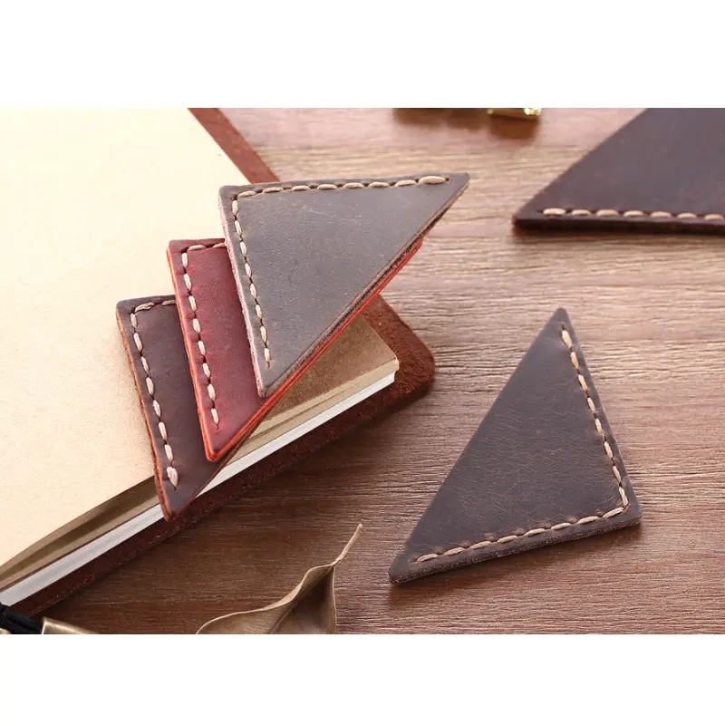 Genuine Leather corner page marker Vintage bookmarks for books