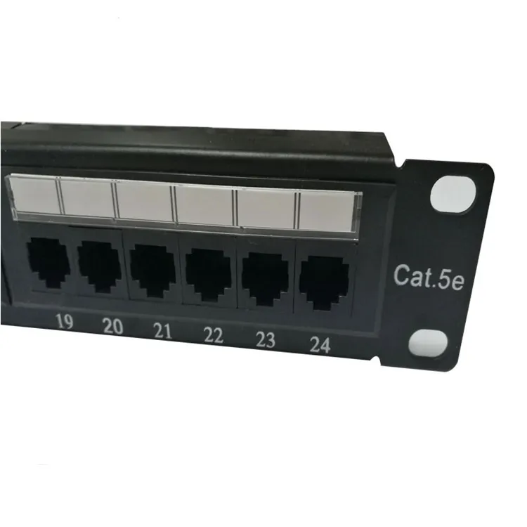 1U 19 "загруженная патч-панель, не экран и щит 12 16 24 48 портов, совместимая с Cat5e Cat6 Cat6a кабельная Пылезащитная крышка опционально