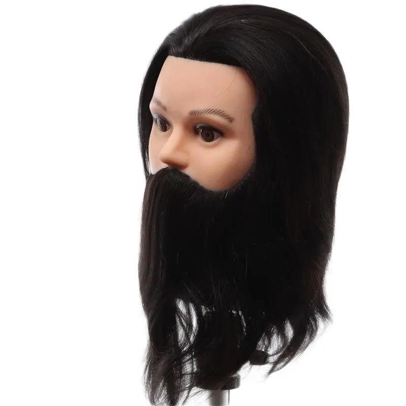Cheap mannequin head hairdressing training head with beard