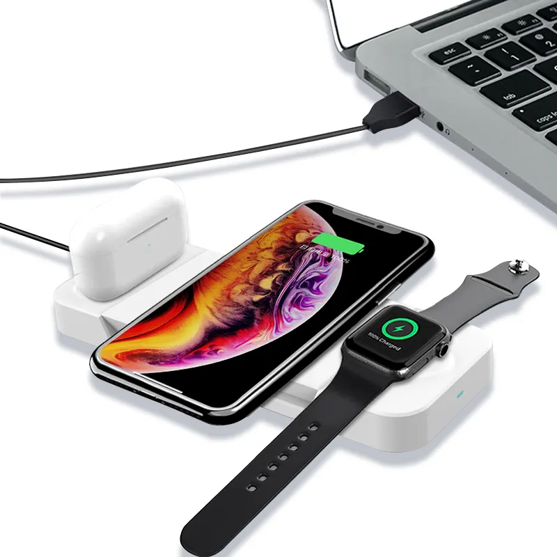 Original mobile phone wireless fast charger 15w earphone foldable wireless charger 3 in 1 for magsafe