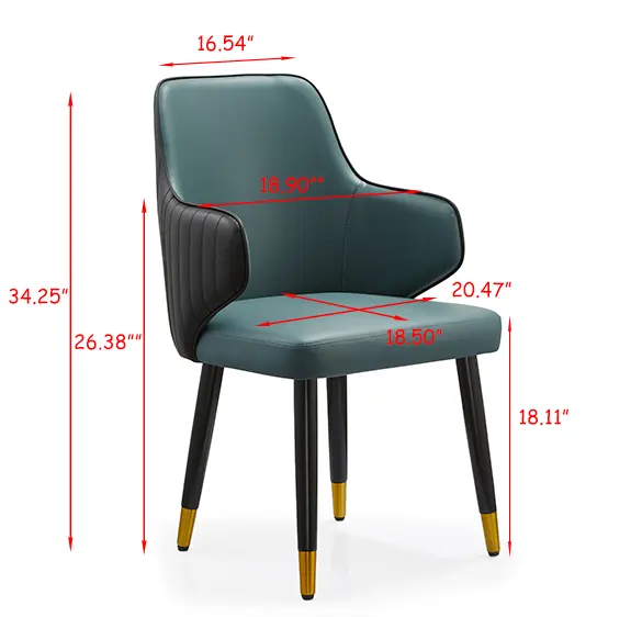 2021 model B1101 dining chairs New design leather cushion chair dining leather chairs
