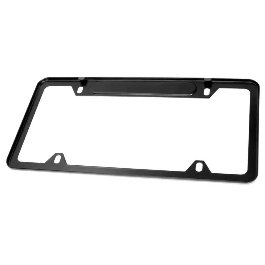 High quality US Standard Universal Car Black/Chrome Color Plastic License Plate Frame Car Accessory