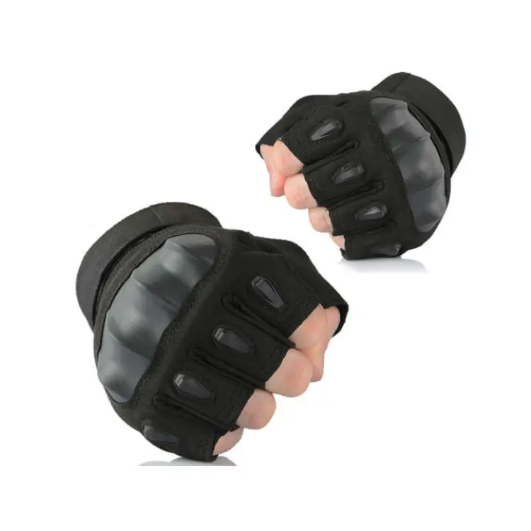 Черные, хаки, зеленые прочные тактические перчатки без пальцев, с логотипом на заказ