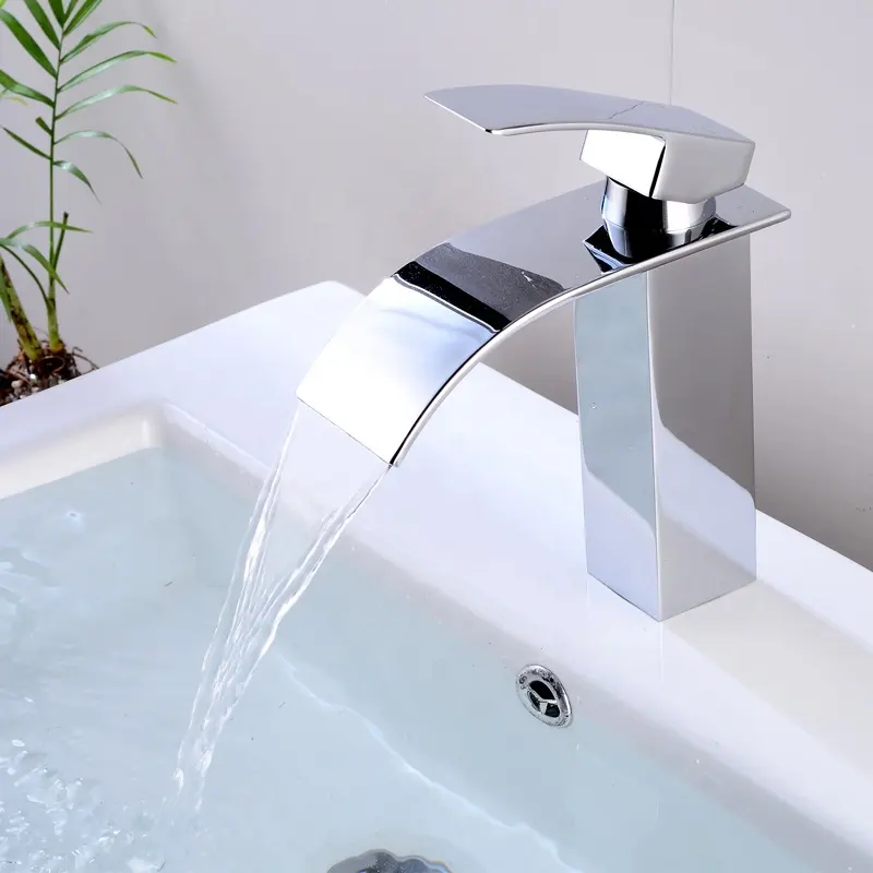 Роскошный домашний высококачественный латунный смеситель для ванной комнаты «водопад»