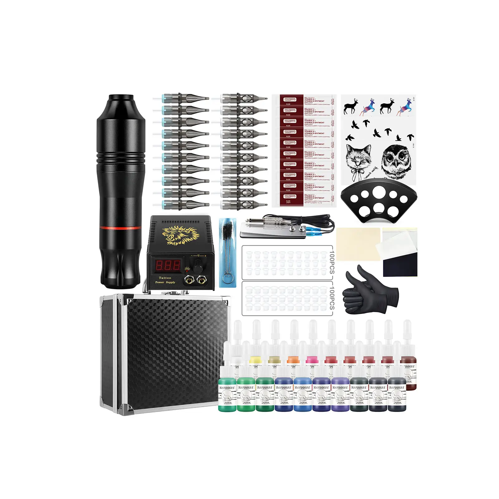 Professional Electric Microblading Permanent Tattoo Machine Kit Rotary Digital Body Eyebrow Tattoo Pen Set OEM Custom Logo