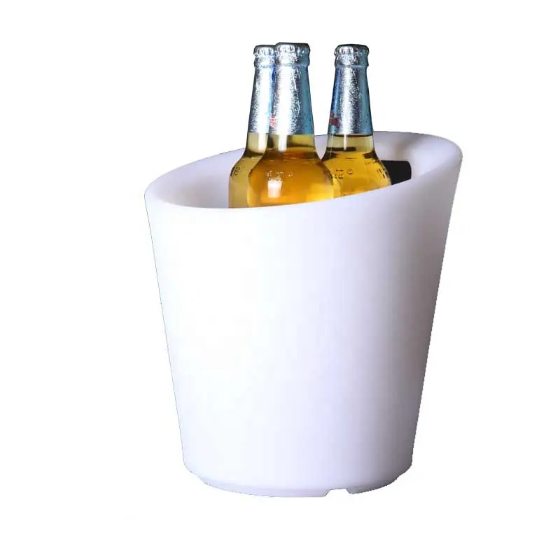 High Quality RGB color changing Ice Holder champagne cocktail plastic wine bucket for Bar Party Wedding