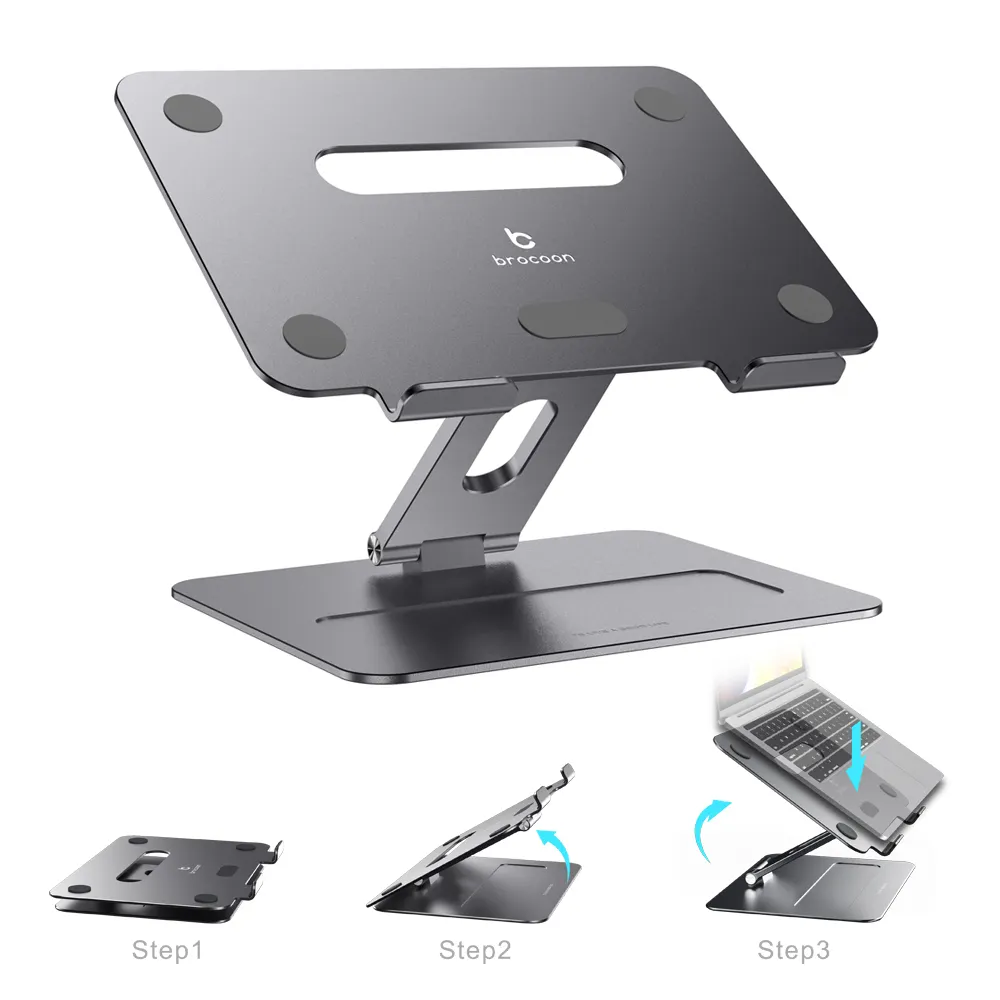 Aluminum Ergonomic Stand for Laptop Adjust Foldable Portable Desk Laptop Stand