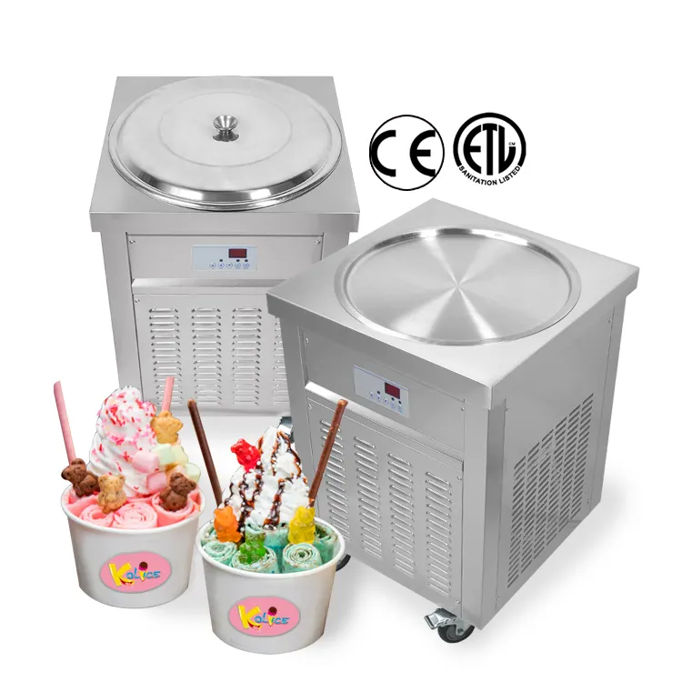 Круглая сковорода 50 см, машина для изготовления мороженого, фургон для приготовления мороженого с ETL CE