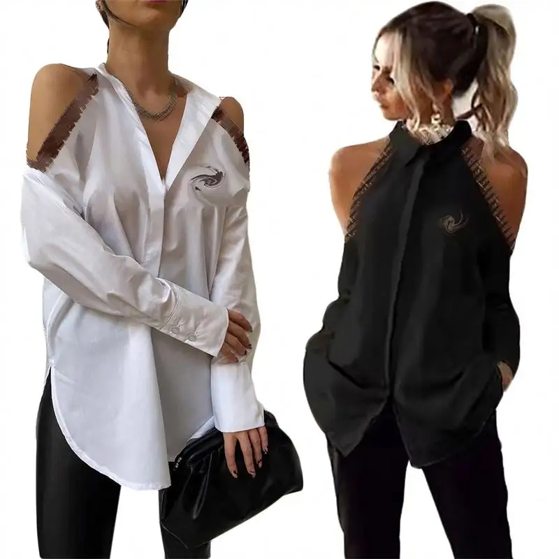 Женская рубашка с длинным рукавом, женские леггинсы с топами, блузка из готического атласа J2799, популярная Черная Женская блузка с принтом, большие размеры