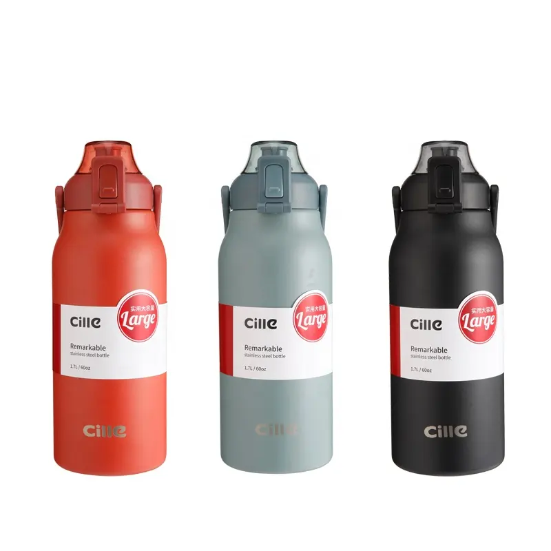 Cille 1.3/1.7L Thermo Pot Vacuum Thermo Flask Insulated Thermo Plastic Coffee Pot with cup